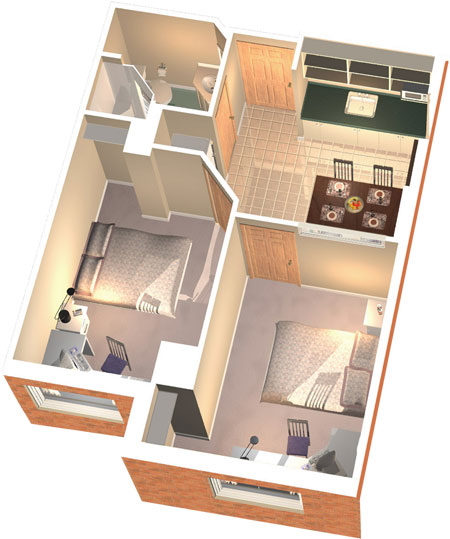 Two Bedroom Suite Layout 1
